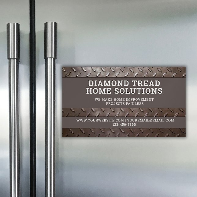 Handyman Construction Repair Service Metal Steel Business Card Magnet (Creator Uploaded)