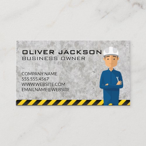 Handyman Construction Worker Business Card