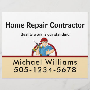 Handyman Contractor Home Repair Advertise Letterhead