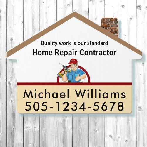 Handyman Contractor Home Repair Advertise Yard Sign