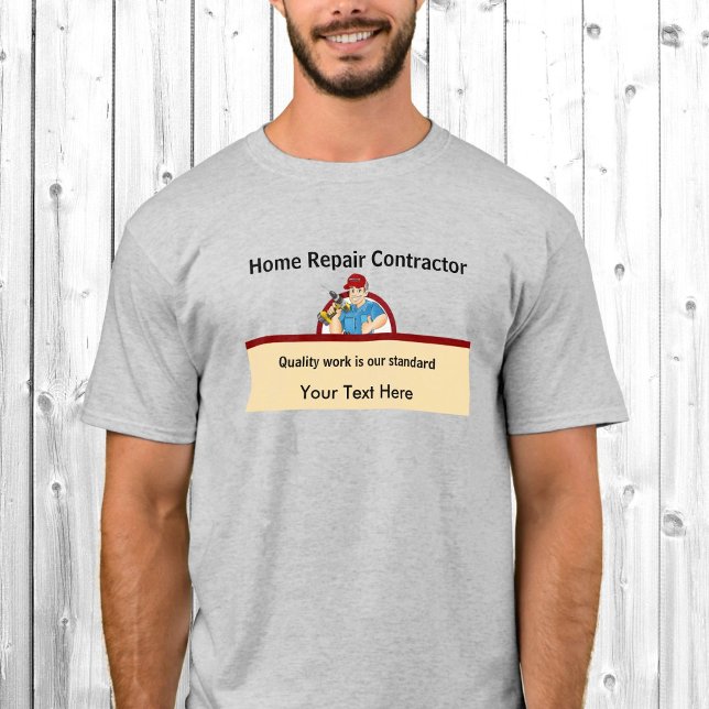 Handyman Contractor Home Repair Carpenter Custom T-Shirt (Creator Uploaded)