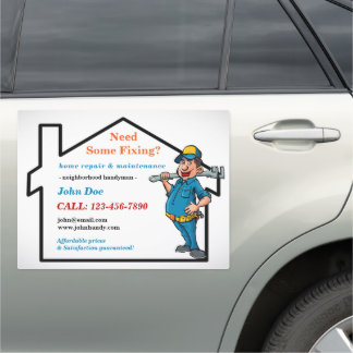 Handyman Contractor Home Repair Truck Door  Car Magnet