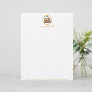 Handyman Contractor Modern Black Gold Toolbox Logo Letterhead