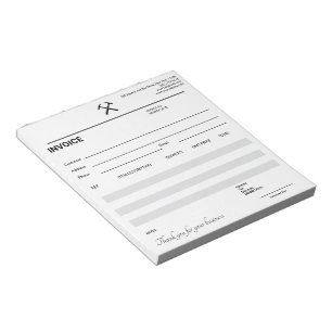 Handyman Contractor Rustic Wood Hammer Logo  Notepad