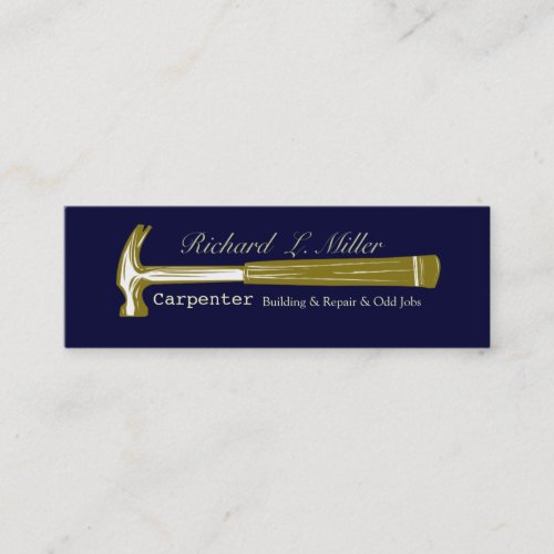 Craftsman  Hammer Construction Woodwork Business Card Template