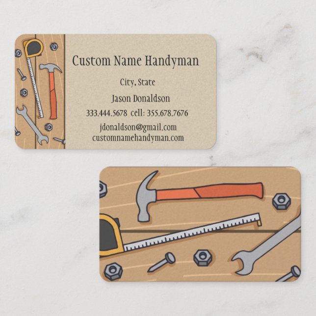 Handyman Custom Business Cards (Front/Back)