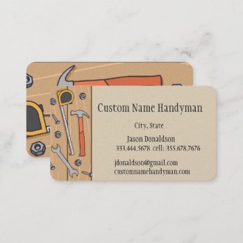 Handyman Custom Business Cards by countrymousestudio at Zazzle