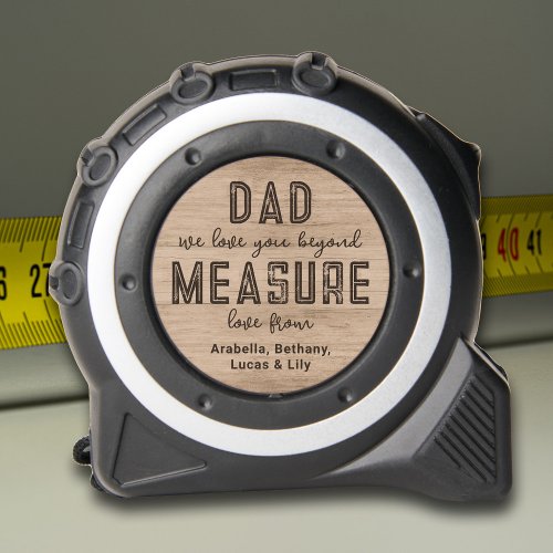 Handyman Dad Rustic Wood Tape Measure
