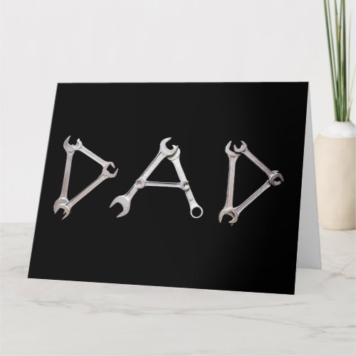 Handyman DAD  Wrench Tools Fathers Day Thank You Card