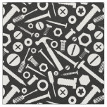 Handyman DIY Mister Fixit Hammer Nuts Bolts Tools Fabric