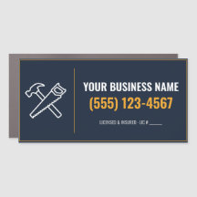 Handyman Door Sign Magnet, Custom Business Name