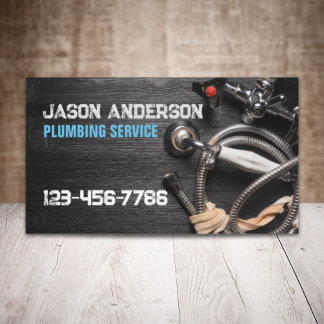 Handyman Faucet Pipe Pluming Service Plumber Business Card