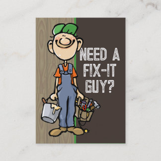 Handyman Fix-It Carpenter Painter Job Search Earn Business Card