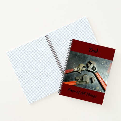 Handyman Fixer of All Things Red Handled Wrenches  Notebook