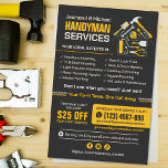 Handyman Flyer - Home Repair & Maintenance<br><div class="desc">Handyman Flyer Template – Home Repair & Maintenance Promote your handyman business with this customizable flyer template featuring a unique watercolor-style house and tool illustration. Designed for local service professionals, this layout includes space for your business name, contact details, services offered, and special offers. The friendly design and artistic look...</div>