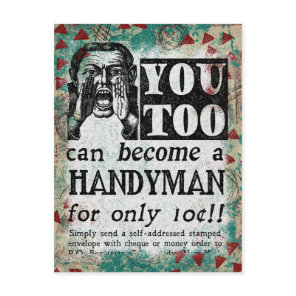 Handyman - Funny Vintage Retro Postcard