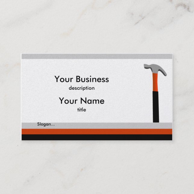 Handyman Hammer Business Card (Front)