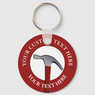 Handyman Hammer Icon Keychain