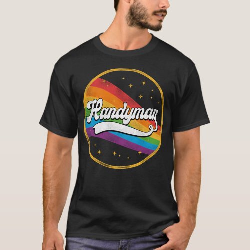 Handyman Handyman Space Space Retro T_Shirt
