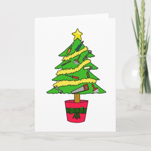 Handyman Happy Christmas Humor Holiday Card