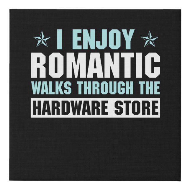 Handyman Hardware Store Tools Gift Funny Dad Faux Canvas Print (Front)