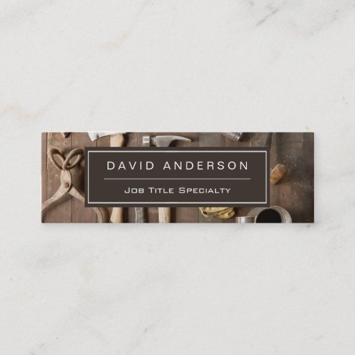 Customizable Handyman Home Improvement Carpentry Repairs Double-Sided Mini Business Cards (Pack Of 20)