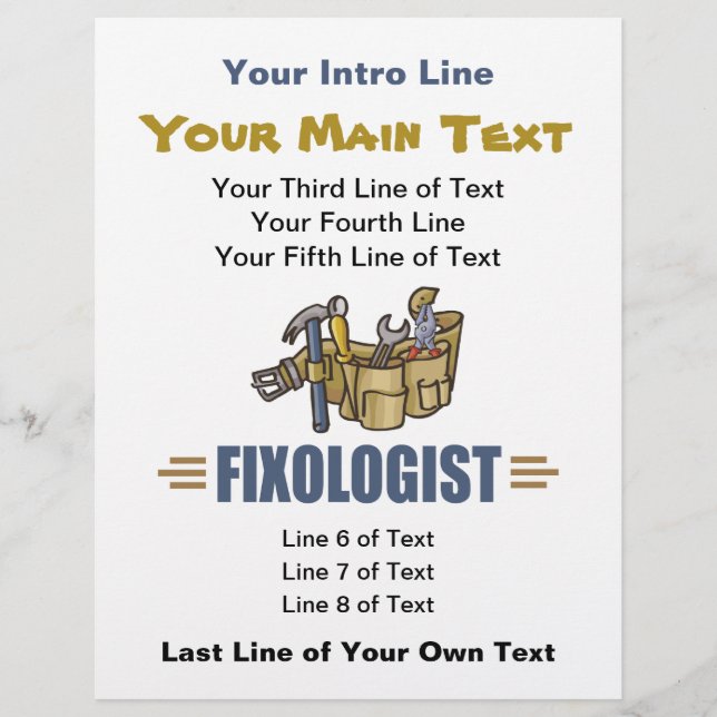Handyman Home Improvement Do It Yourself Fixologis Flyer (Front)