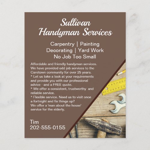 Handyman Home Maintenance Business Promotional Flyer