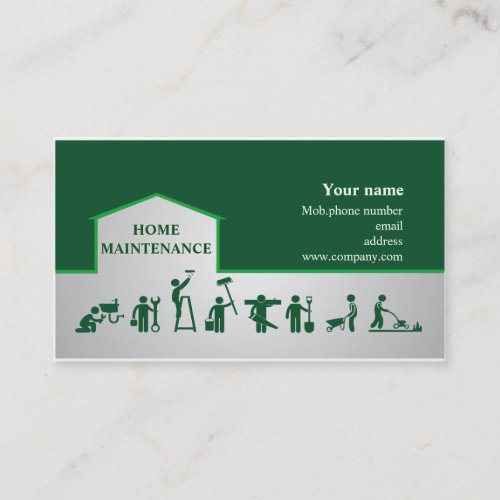Handyman  Home maintenance services Business Card