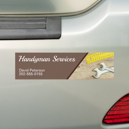 Handyman Home Maintenance Tools Business Bumper Sticker