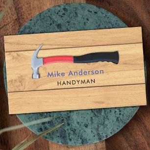 Handyman, Home Repair, Construction, Blue Name Business Card