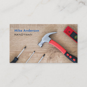 Handyman, Home Repair, Construction, QR Code, Vs 2 Business Card