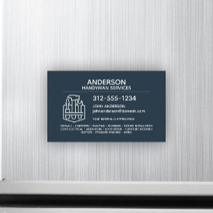 Handyman Home Repair Magnetic Business Card