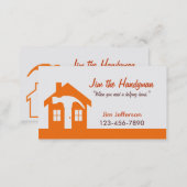 Handyman/Home Repair/ Orange Business Card (Front/Back)