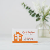 Handyman/Home Repair/ Orange Business Card (Standing Front)