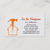 Handyman/Home Repair/ Orange Business Card (Back)