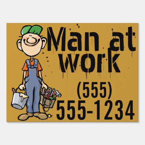 Handyman Home repair Painter Customizable Yard Sign