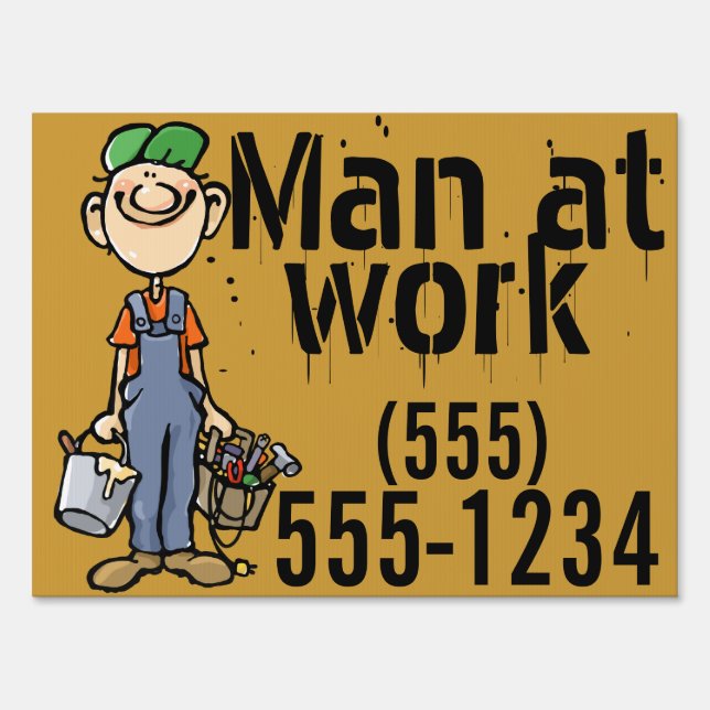 Handyman. Home repair. Painter. Customizable Yard Sign (Front)
