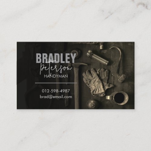 Handyman Home Repairs Contractor Business Card