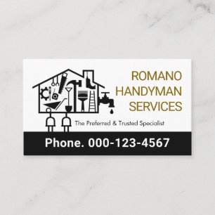 Handyman Home Repairs Frame Business Card