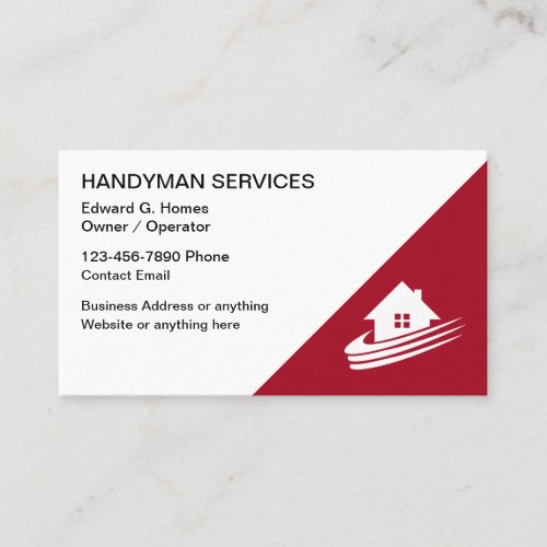 Handyman Home Services Business Cards