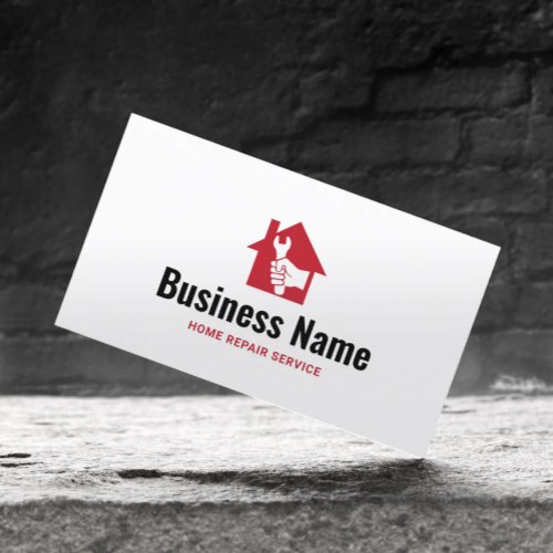 Handyman House Repair Maintenance Service Plain Business Card