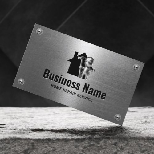 Handyman House Repair Service Metal Worker Business Card