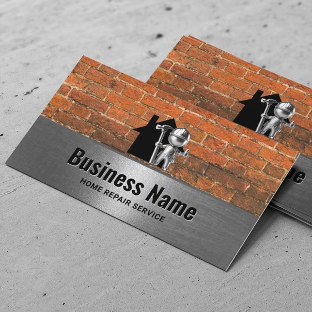 Handyman House Repair Service Professional Worker Business Card (Creator Uploaded)