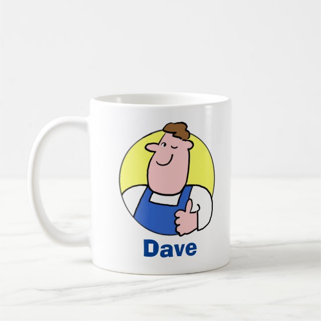 Handyman Image with Name. Odd Job Man Coffee Mug (Left)