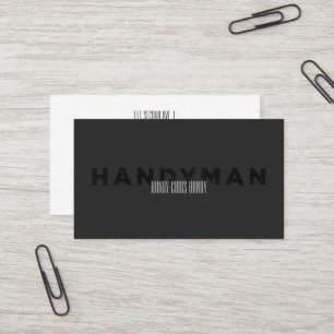 Handyman [Letterpress Style] Business Card