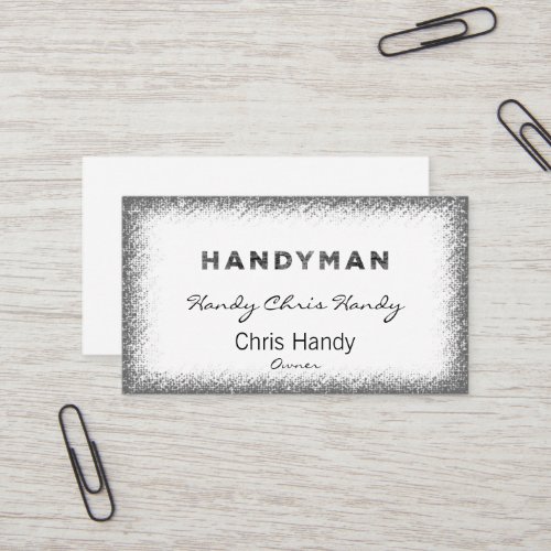 Handyman Letterpress Style Business Card