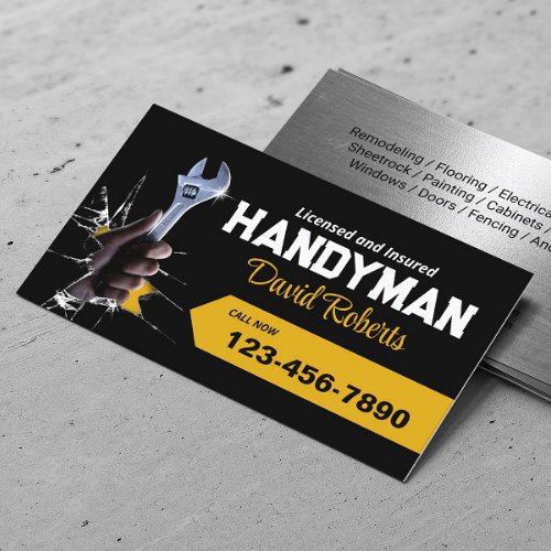 Handyman Maintenance Professional Plumbing Service Business Card