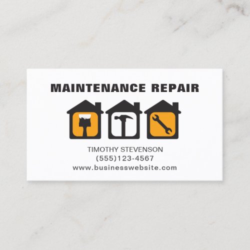 Handyman Maintenance Repair Tools Service Business Card