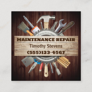Handyman Maintenance Repair Tools Service Square Business Card